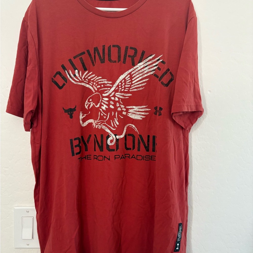 Under Armour Red Graphic Tee with Eagle Design